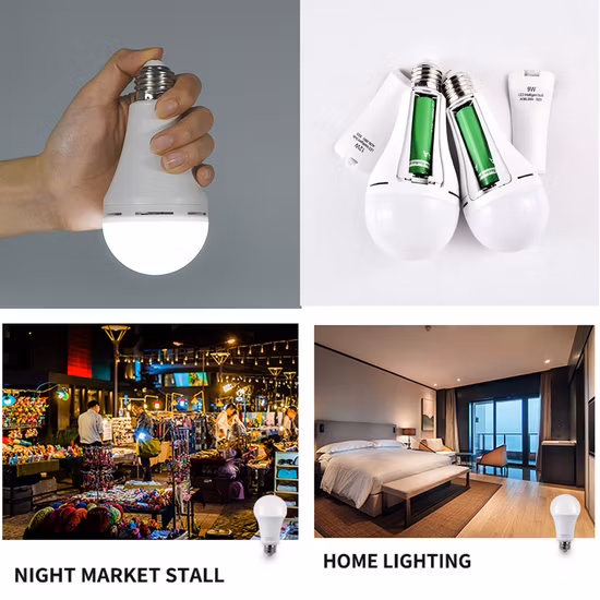 Großhandel 5W 7W 9W 15W E27 SMD wiederaufladbare Notfall-Smart-LED-Glühbirne